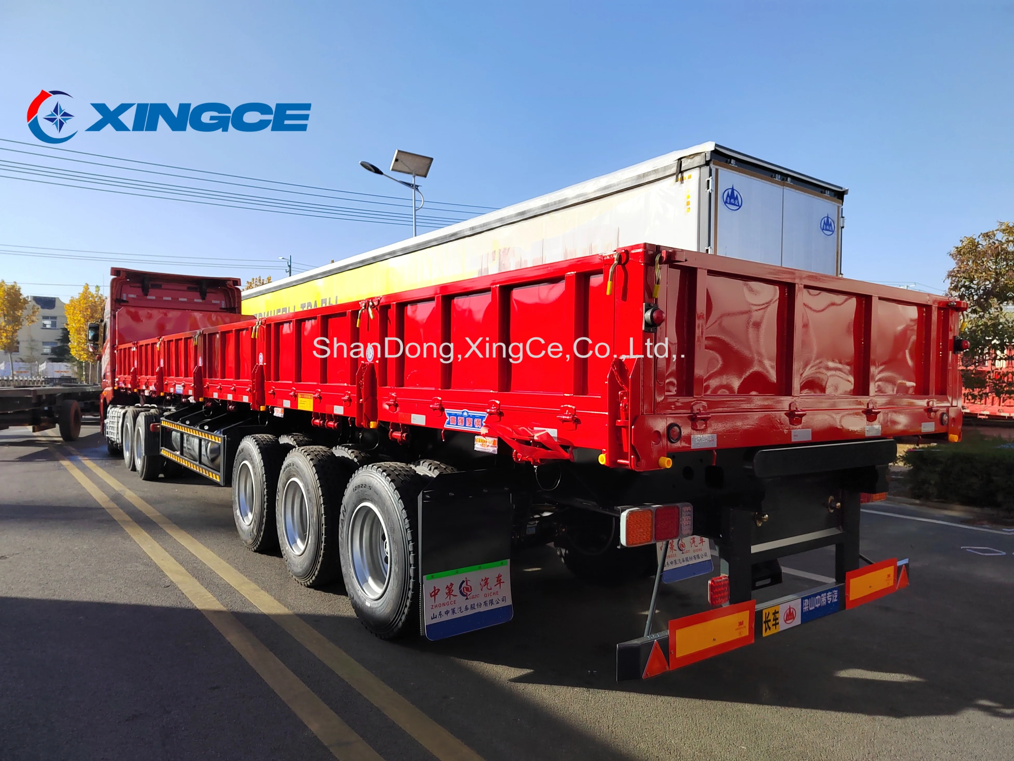 Brand NEW Hydraulic Side Dump trailer 3 Axles  Tipper Semi Truck Dumper Trailer For Sale