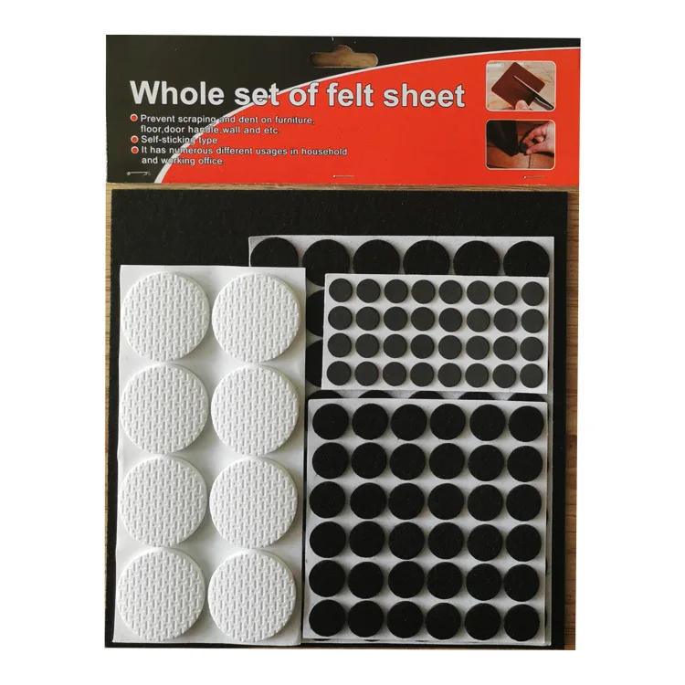 Sanhao Hot Sale High Quality 125 piece felt Furniture round Pads for Hardwood Floors Furniture Protector