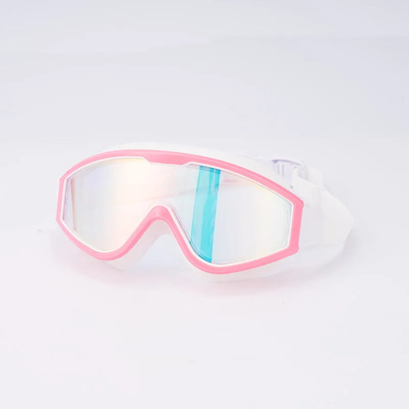 High yield silicone eye protection swimming glasses adult anti-fog anti-UV large frame waterproof swim goggles with nose cover