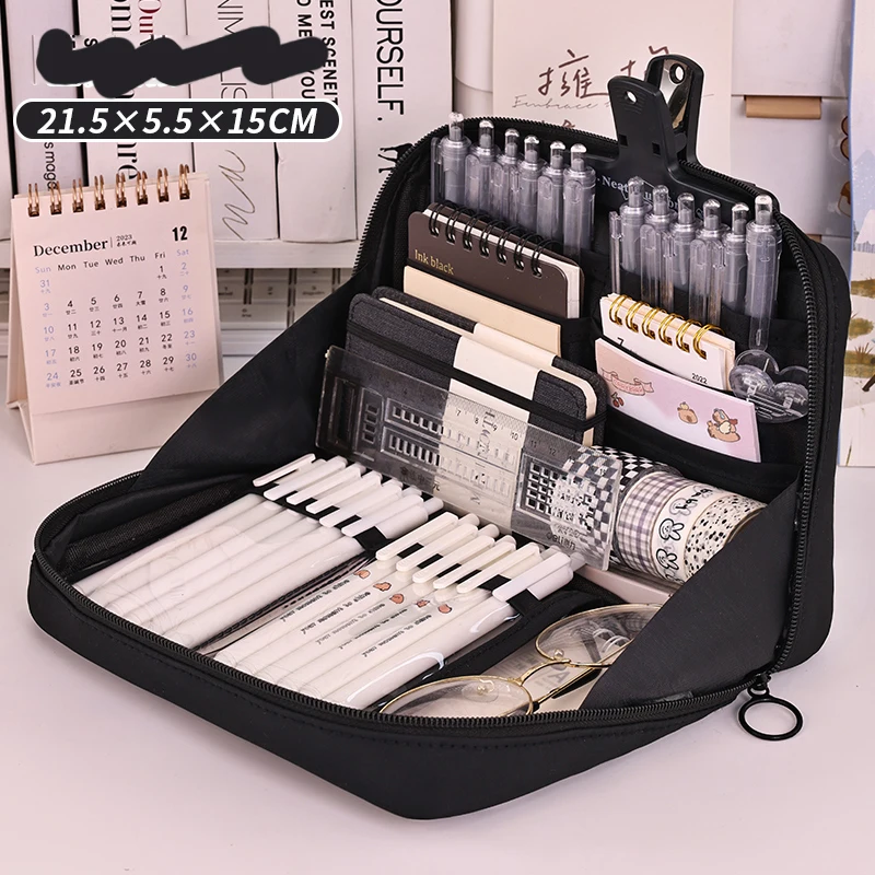 Student 12-Layer Pencil Case 90° Opening High Appearance Level Multi-Functional Stationery Case Pencil Case