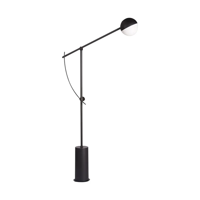 Eye Care Reading Standing Light Minimalist Modern LED Arc Fishing Floor Lamp Dimmable with Remote Control Lampshade