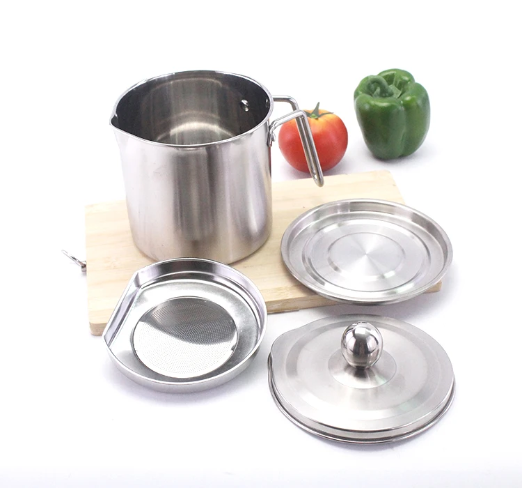 
Stainless steel filter slag cup with with filter back to the oil kettle 