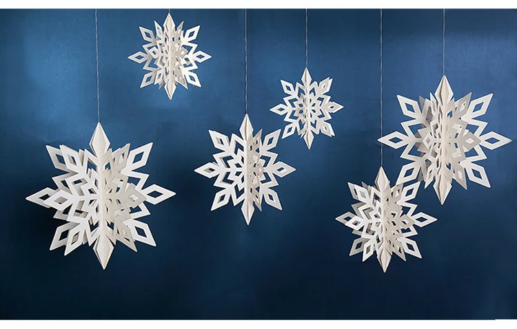 Christmas wholesale promotion products snowflake glitter ornaments decoration Christmas tree hanging decor