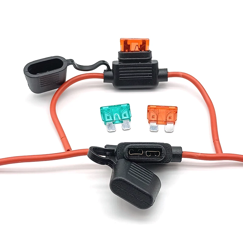 Автомобильный держатель предохранителя с проводом, малая/средняя полоса предохранителя 10A15A/30A