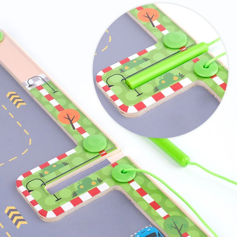 Educational spelling words alphabet board enlightenment logical thinking multifunctional magnetic letters car maze