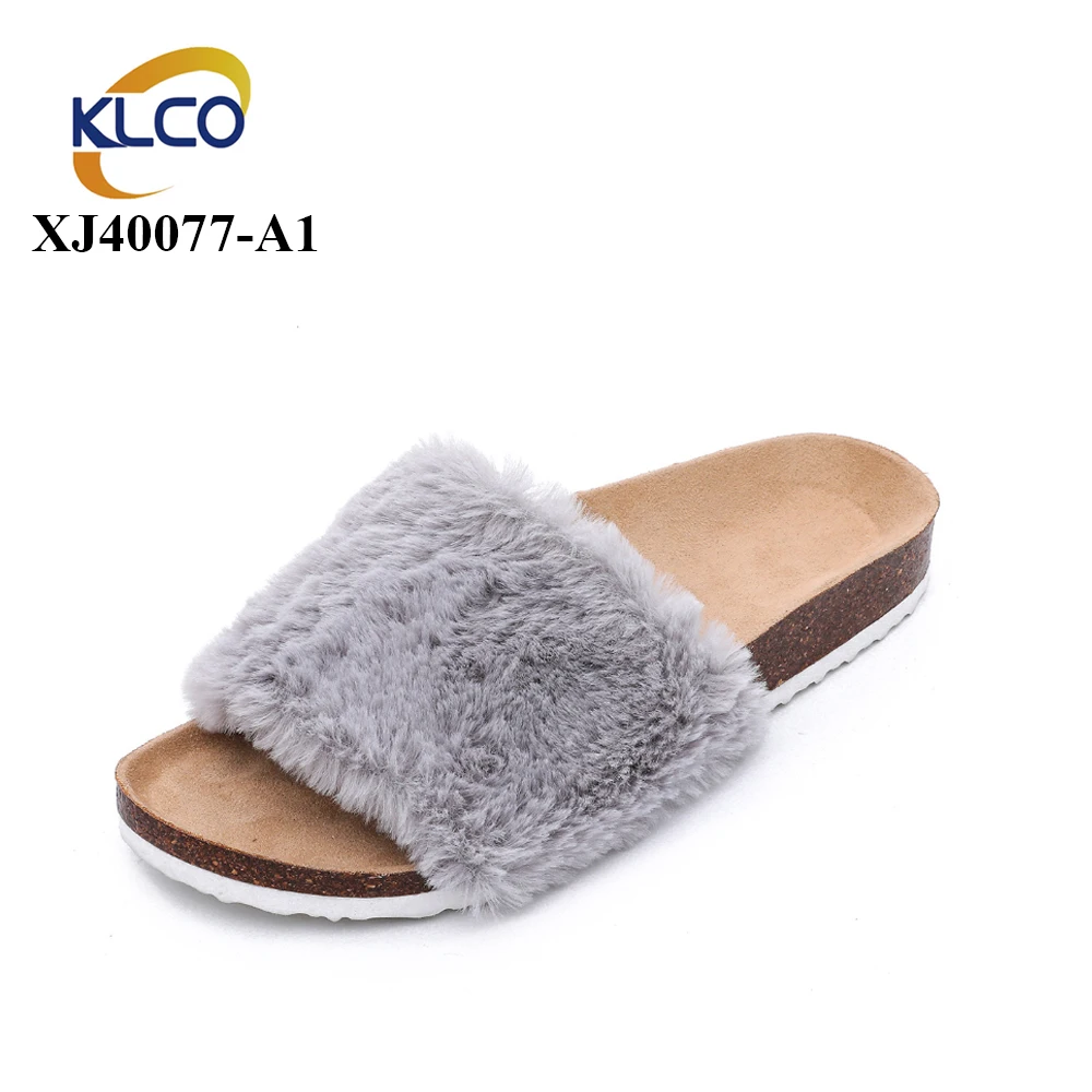 
Wholesale fur Oem Logo clogs Ladies colorful Slippers cork Sandals 
