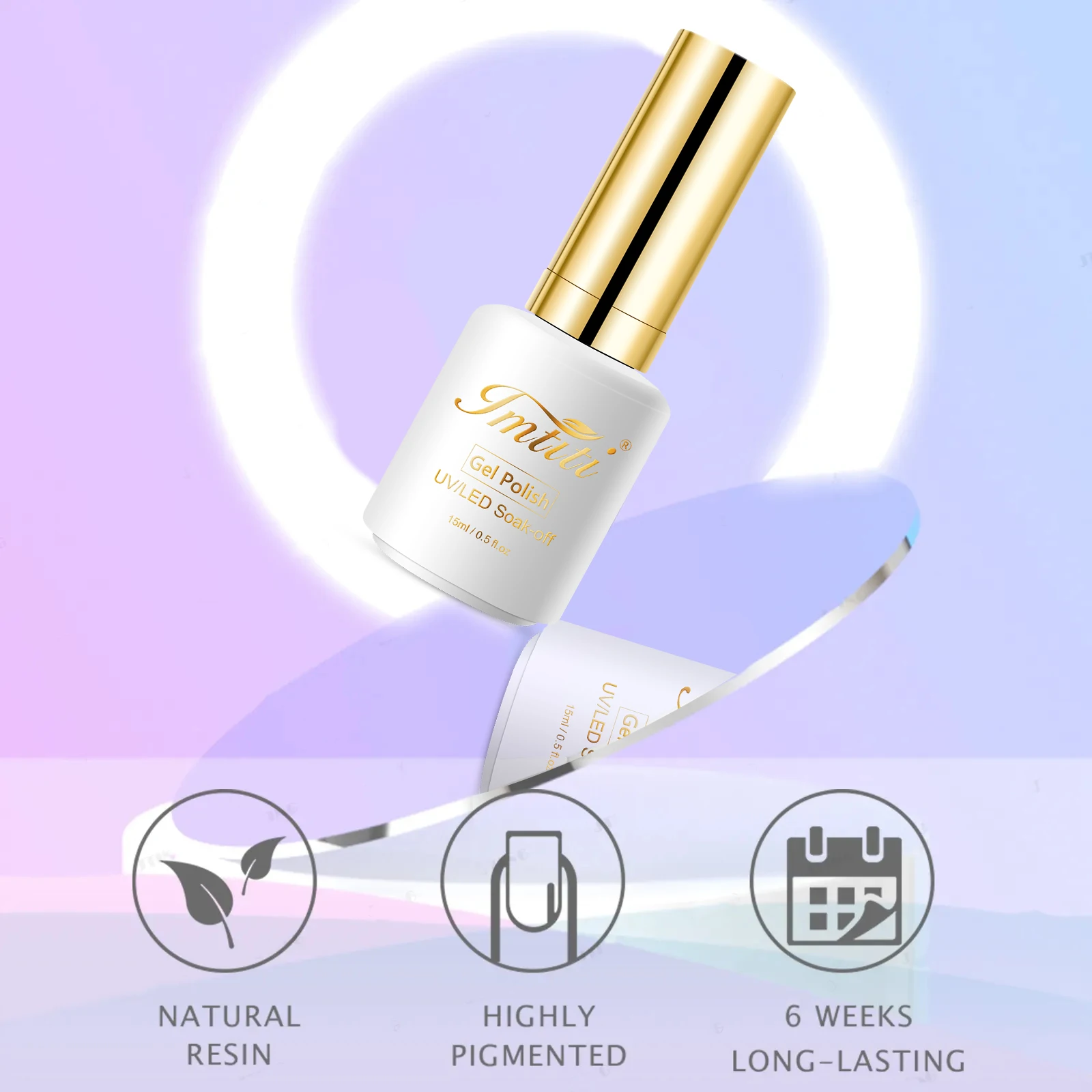 IMTITI Nail factory supplie design unique gel nail polish bottle 48color collection luminous glow in the dark gel polish set box