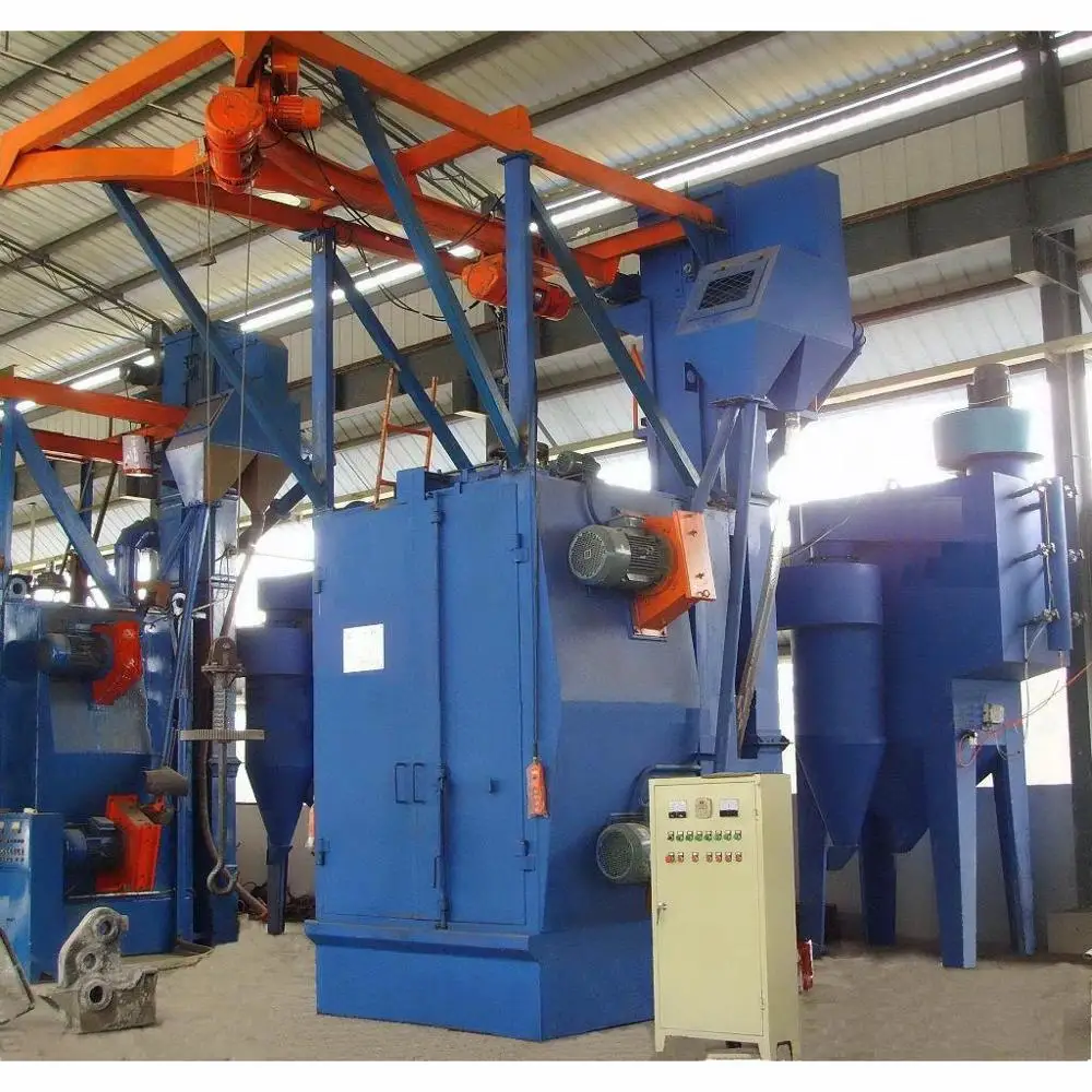 Hook type shot blasting clear machine