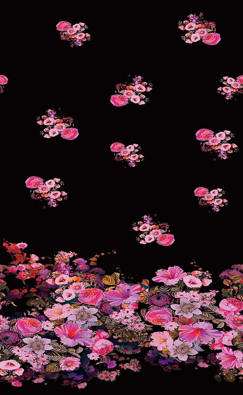 White Chiffon Fabric Wholesale Digital Print Big Flower 100 Polyester Floral Jacquard Chiffon Fabric Printed For Dress