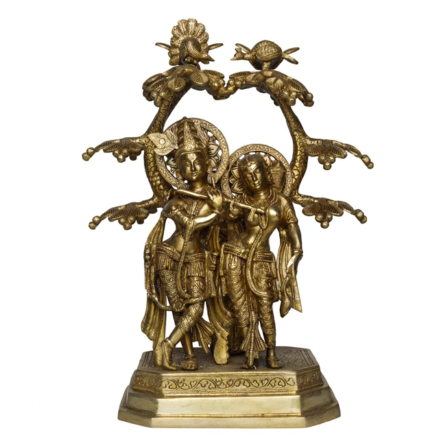 Radha Krishna Statue  Brass