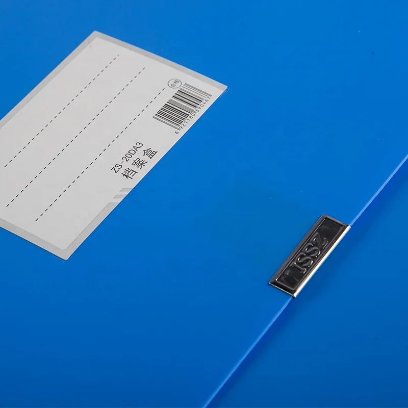 Logo Plastic Storage Document Clip Portable Case Folder A3 Size File Box