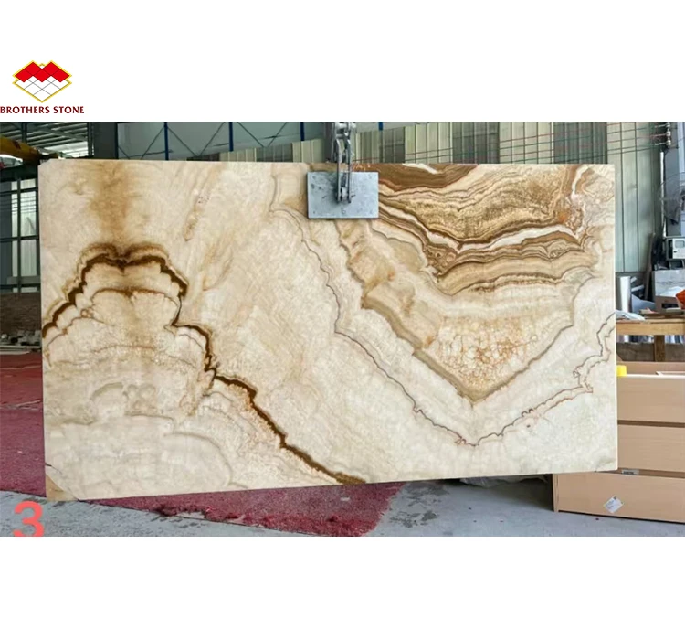 Modern Brown Onyx Marble Stone Per Square Meter Cheap Price for Bathroom Bathtub and Vanity Decor