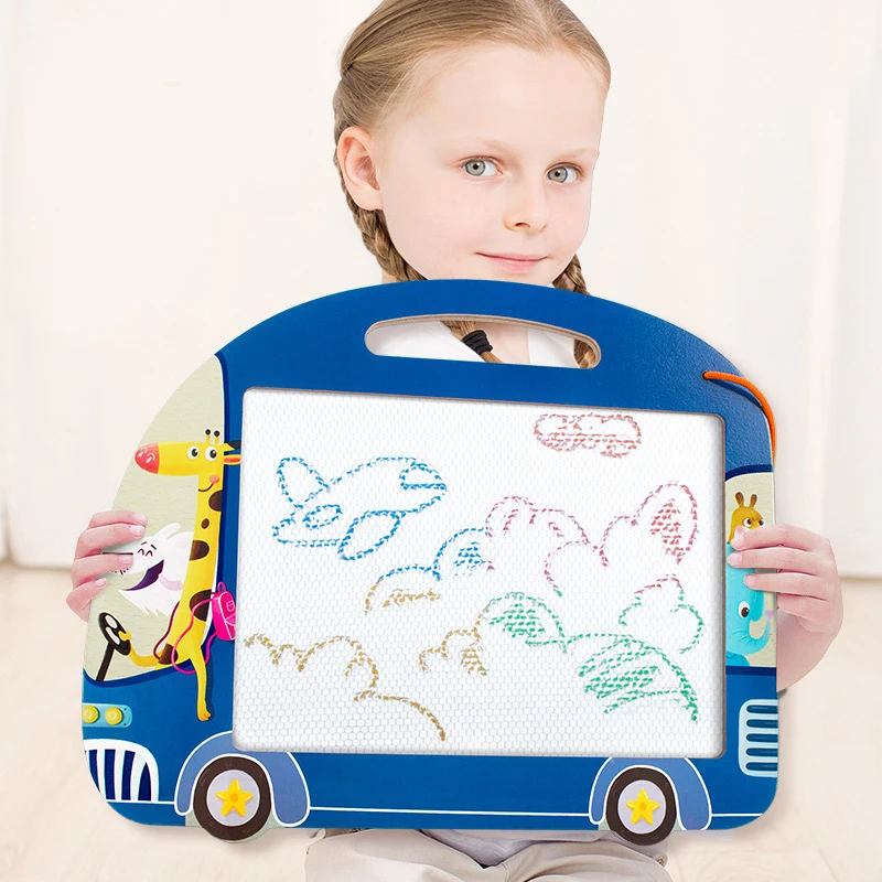 Деревянная Двусторонняя граффити доска для рисования Детские деревянные игрушки детей Интерактивная художественная родителей оптом