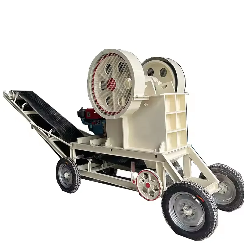 Дизельная мобильная щековая дробилка 150*250, мелкое дробление камня