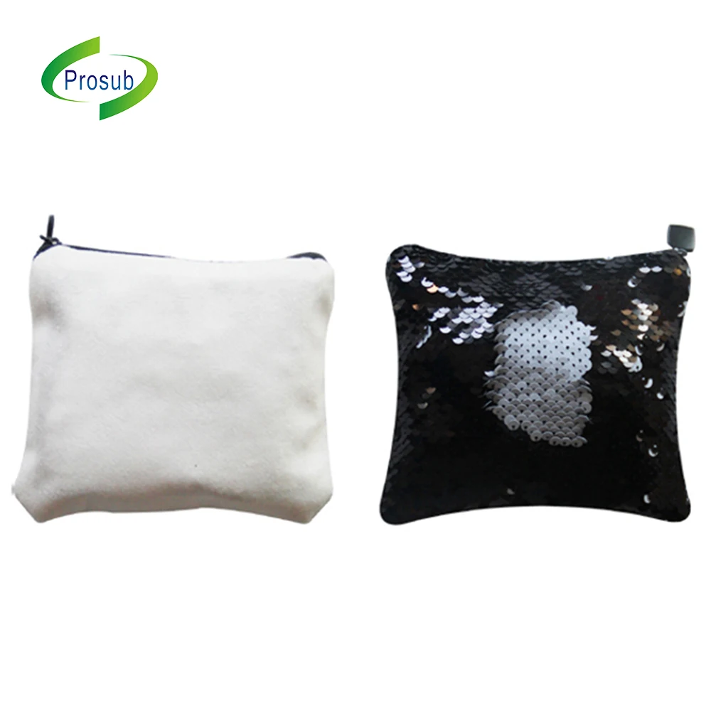 Prosub Sequin Sublimation Purse Blank Personalized Customization Printing Sublimation Sequin Coin Wallet