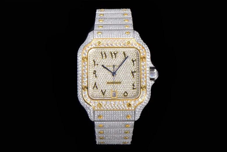 Diver high-end mechanical watch Watch 39.8MM 2824 movement QuickSwitch WSSA0013 Luxury brand VVS icy gypsophila diamond watch