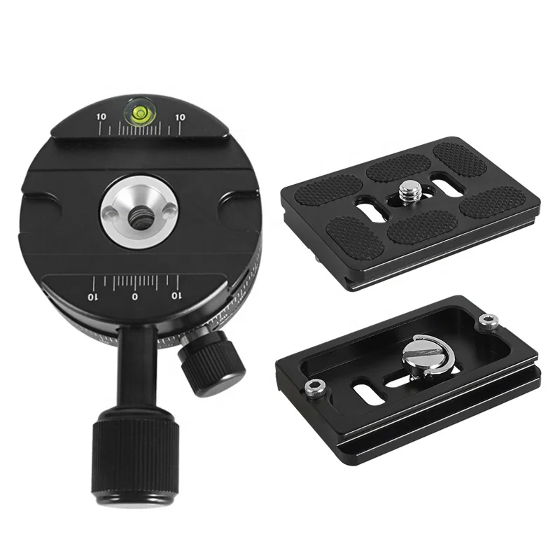 
BEXIN QJ-01S Panoramic Quick Release Plate 360 Degree QR Panning Head Clamp Adjusting Platform Adapter with Gradienter forCamera 