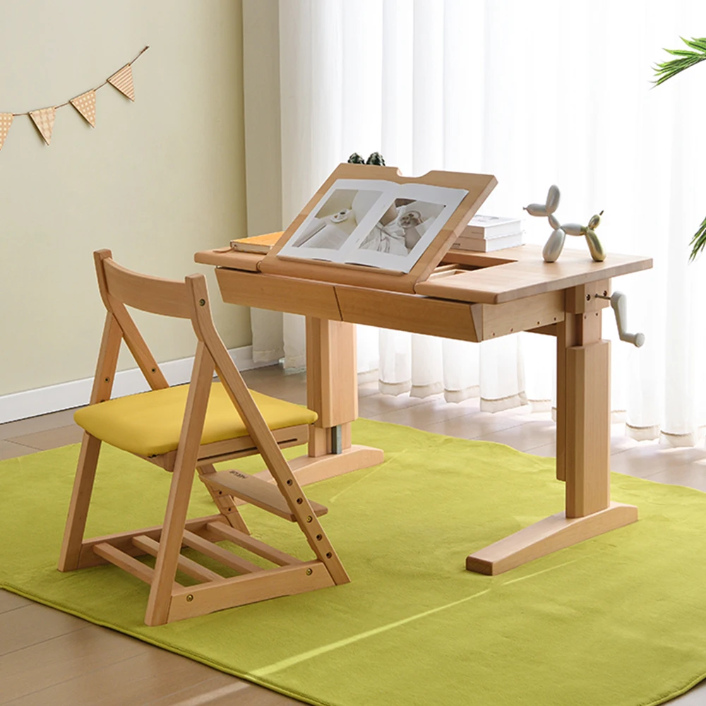 Living Room Wood Corner Dressing Table Home Office Computer Desk American Style Writing Desk Kids Study Desk Tables