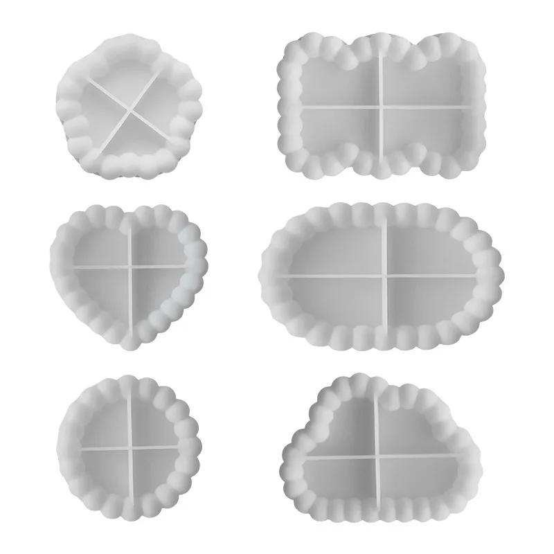 Silicone Casting Moulds Tray Epoxy Resin Moulds for Concrete Casting Mould for Coasters Candle Holders DIY Craft
