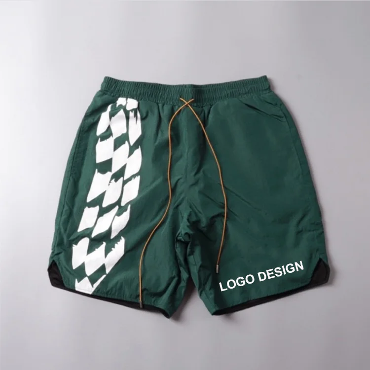 Новые модные нейлоновые однотонные мужские повседневные шорты с резинкой на талии и шнурком для мужчин