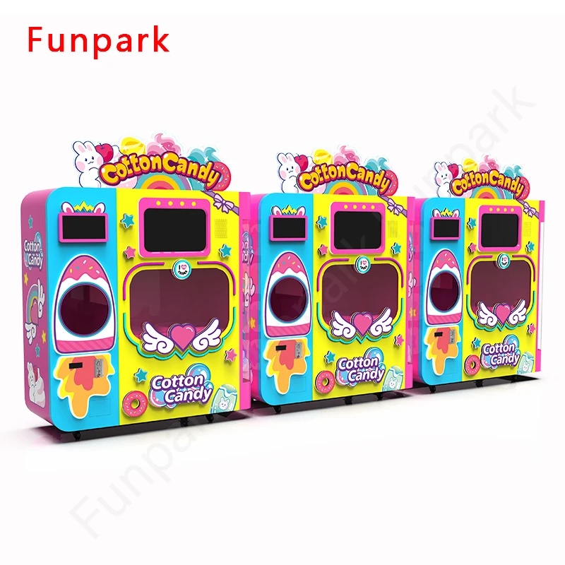 Directly Factory New Design Full Automatic Cotton Floss Candy Machine Cotton Candy Vending Machines For Small Businesses