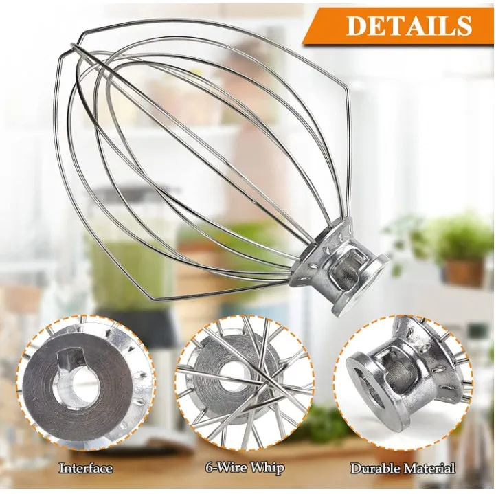 K5AWW Stainless Steel Replacement Wire Whip for KitchenAid 5 Quart Bowl-Lift Stand Mixer