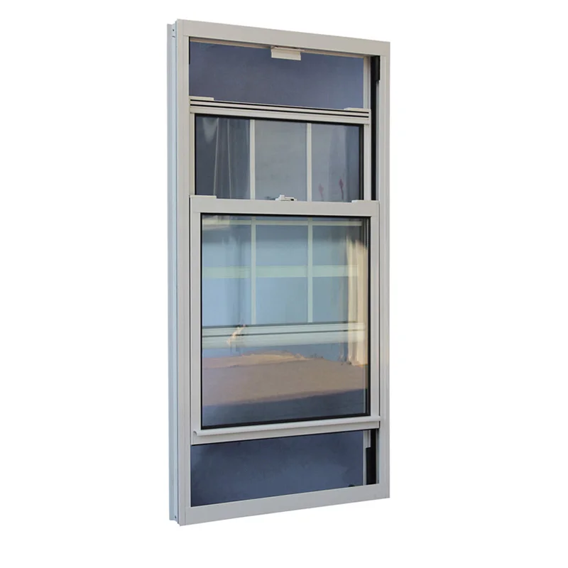 aluminium double hung windows frosted glass bathroom vertical sliding window