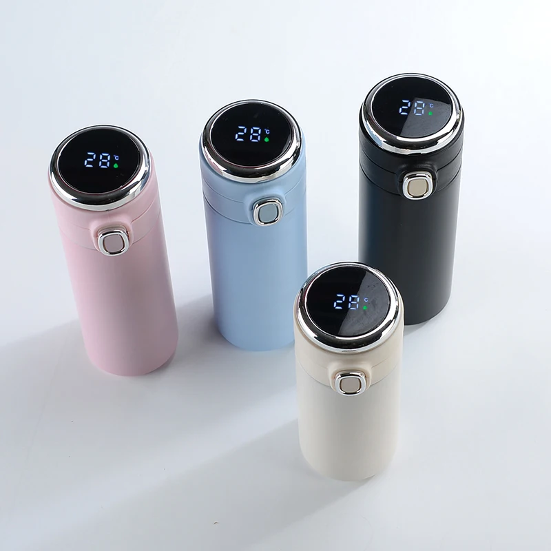 
Fashion Simple design stainless steel multi-color student smart warm water cup 