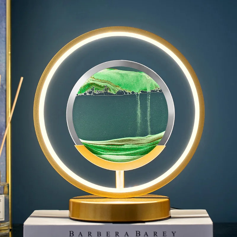 quicksand painting table lamp hourglass decoration office desktop housewarming new home wedding gift birthda