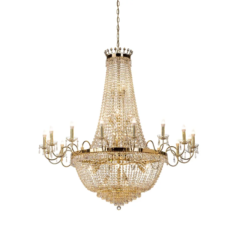Custom Luxury Pendant Light Decorative Lighting Fixture French Crystal Lighting Chandelier
