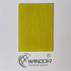 WANDIOR Jiangsu Factory Store 3mm Lemon Yellow Transparent Pattern Stained Glass Sheet
