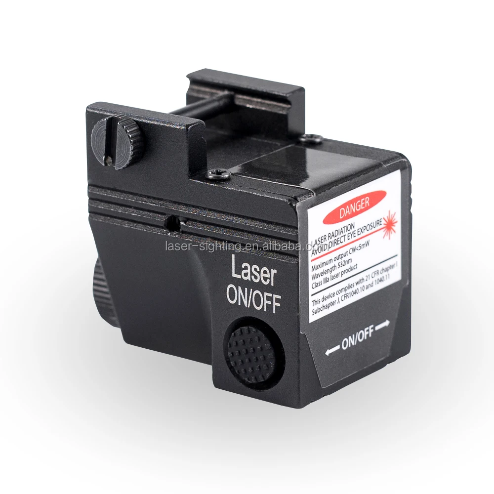 450 Lumen Pistol Flashlight & Green Laser Sight Combo Rechargeable Battery and Charger for Pistol Handguns