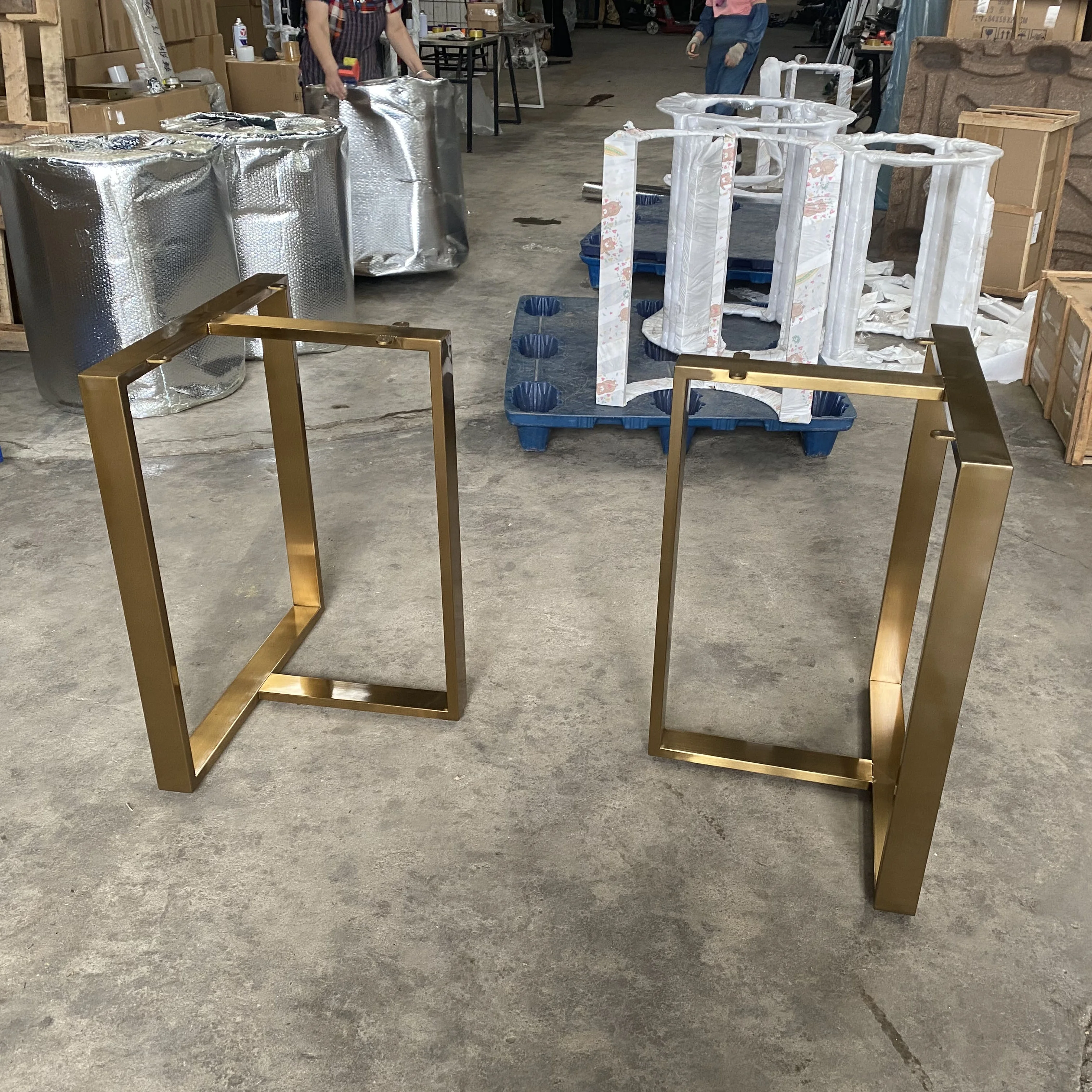 Gold Table Legs Stainless Steel Table Base Customized Home Metal Legs for Furniture Bench Coffee Dining Furniture Table Legs