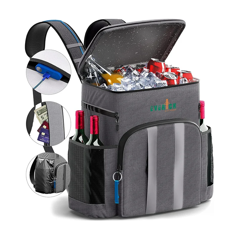 2024 New Portable Waterproof Lightweight Cooler Backpack Insulated Leak Proof Soft Cooler Bag for Picnic Camping & Lunch