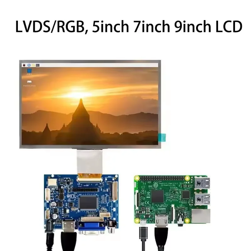 RGB/LVDS/TTL 30PIN/40PIN/50PIN/60PIN FPC SKD Kits and Parts VGA Converter Board Universal LCD Controller Board