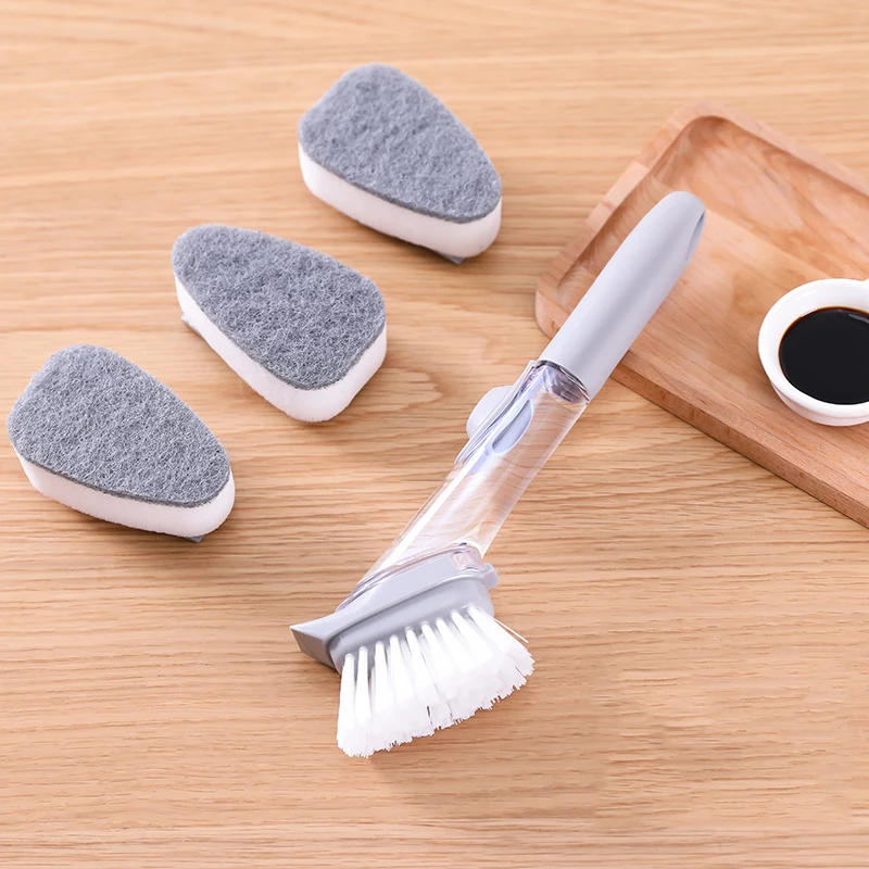 Sink Brush for Kitchen Grill Bowl Pot Pan Soap Cleaning Kitchen Scrub Brush Sponge Scrubbing Dish Brush
