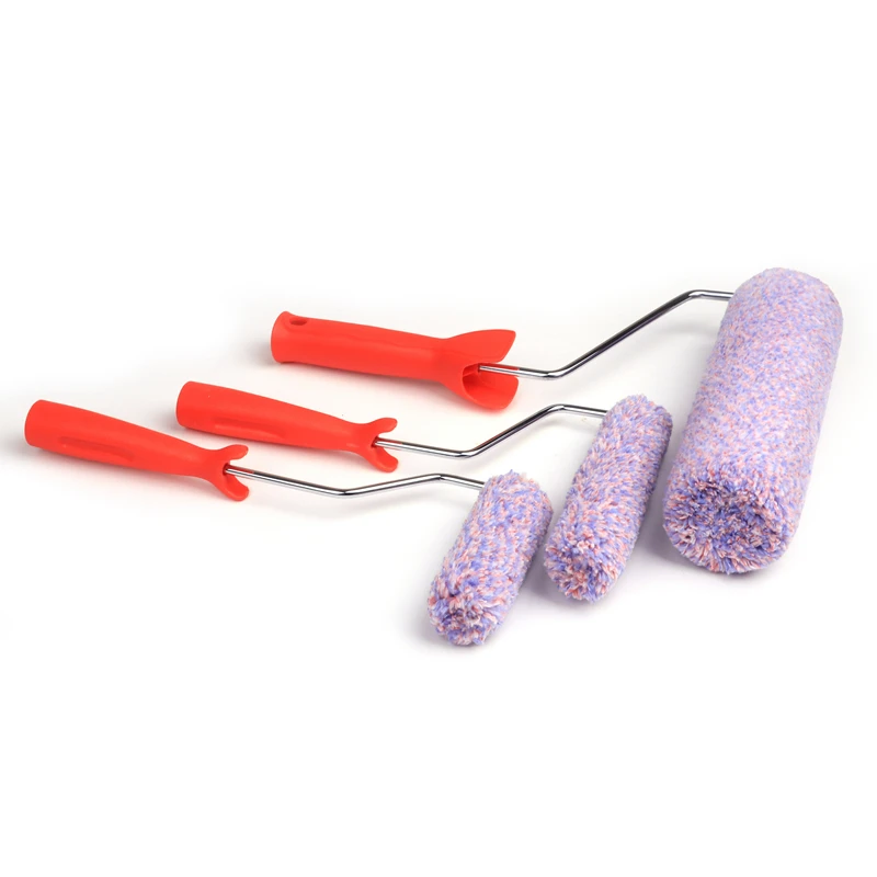 multiple sizes designer paint rollers red handle wall painting