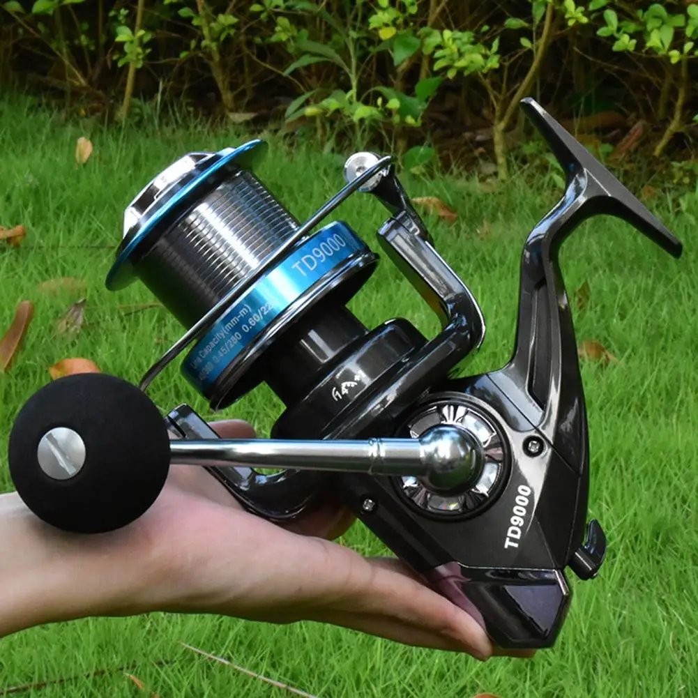 Metal Spinning Fishing Reel Rocker Arms Lightweight Ultra Smooth Long Distant Fishing Tackle Pesca Accessories Big Freewheel