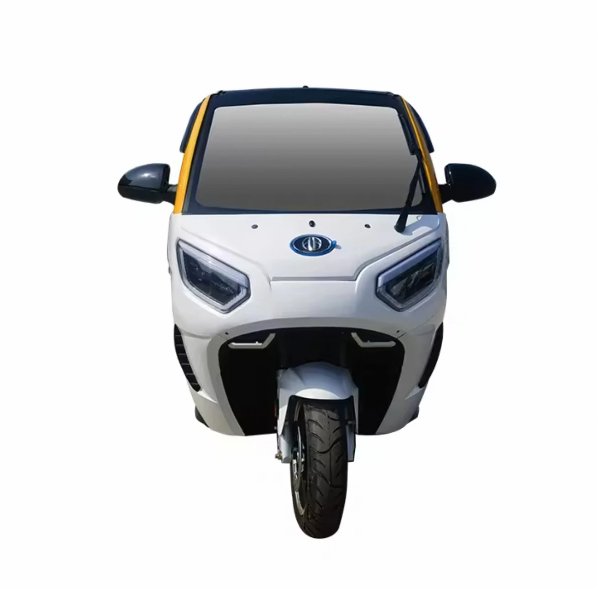 Mini electric car, leather seat, single drive motor, long range lithium battery, multi-function front wheel, fashionable