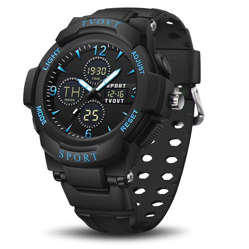 Fashion Big Numbers Dual Display Military Sport Hand Watch Waterproof Men Digital Watches reloj wholesale china 8805