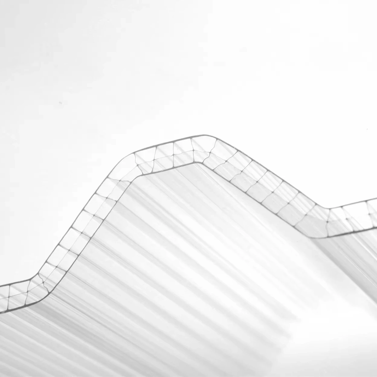 Polycarbonate corrugated roofing sheet for skylight roof window and daylighting roof