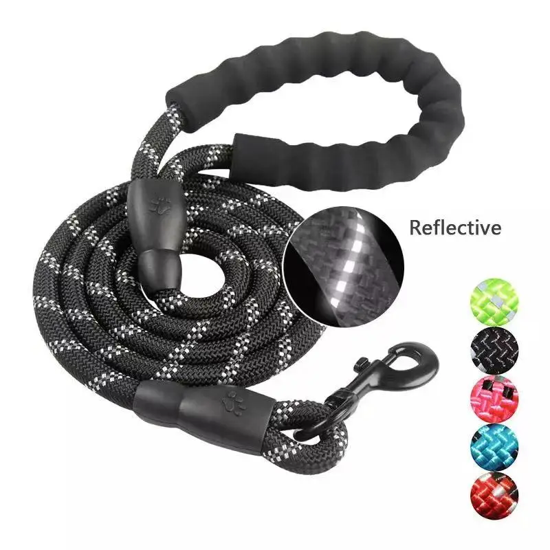 Strong Reflective Nylon Braided Climbing Rope for medium and large Dog heavy duty nylon rope dog Leash