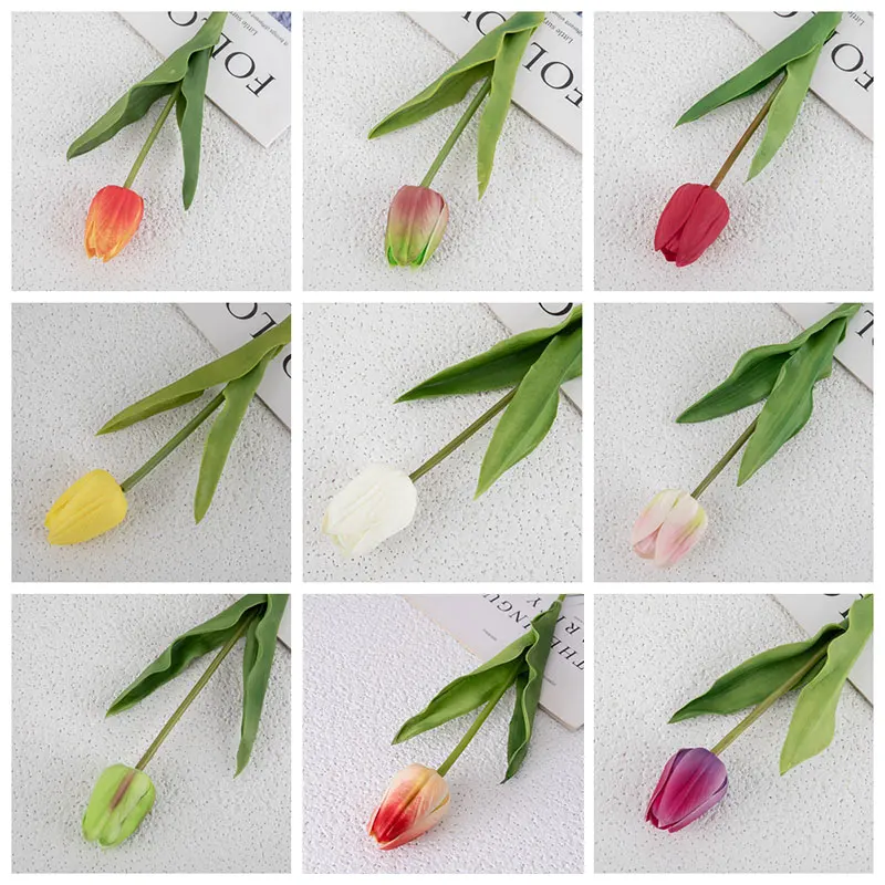 MW54102 artificial tulips bulk large branch tulip artificial tulips artificial real touch flower wholesale