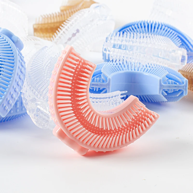 Food Safe Silicone Children u Shape Electric Silicone Toothbrush Head Adult U-shaped Toothbrush Head