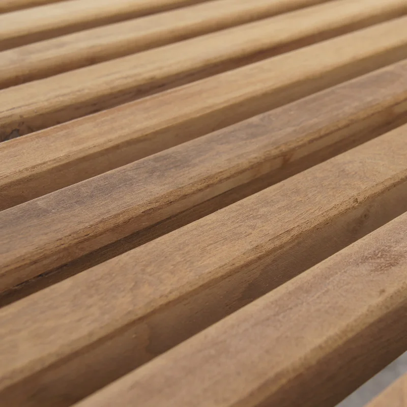 hotsale all weather outdoor garden rustic teak wood bench