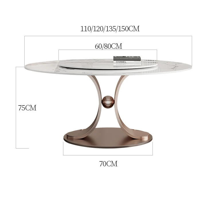 Hot Sale Home Furniture round rotating dinner table round tables