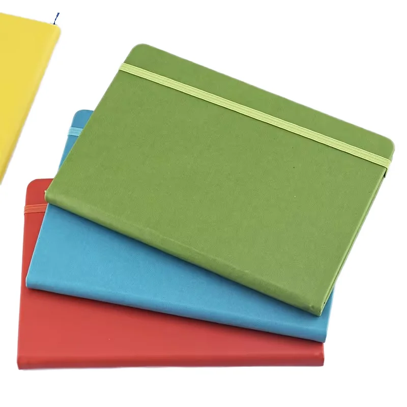 Hot Custom Pu Leather Soft Skin Stamping Hardcover Notebook A5 A6  Note Book Custom Printing With Gold Foil Stamping