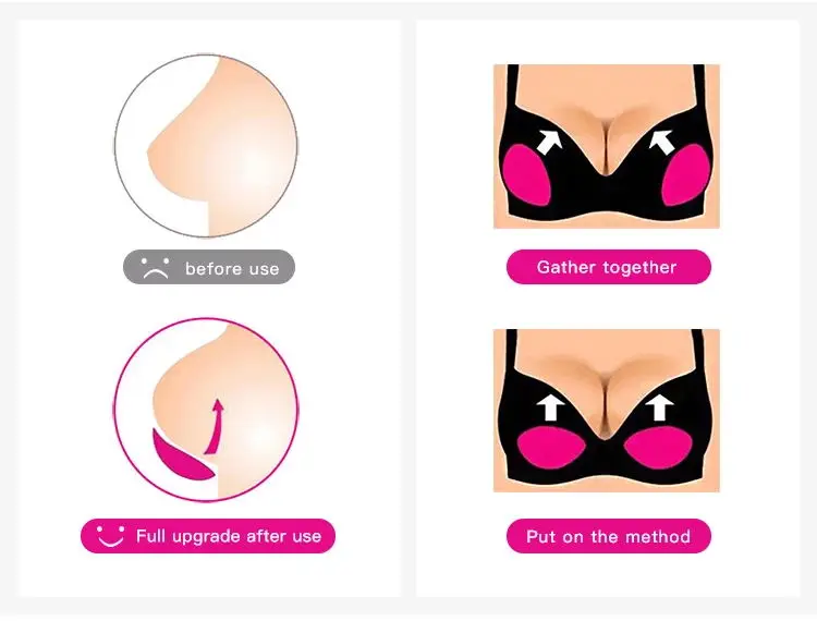 
Summer hot girl PUSH UP breast Breast Lift Up Sponge Pad Small Chest Thick Self-adhesive bra Pad Magic Bra Insert Pads 