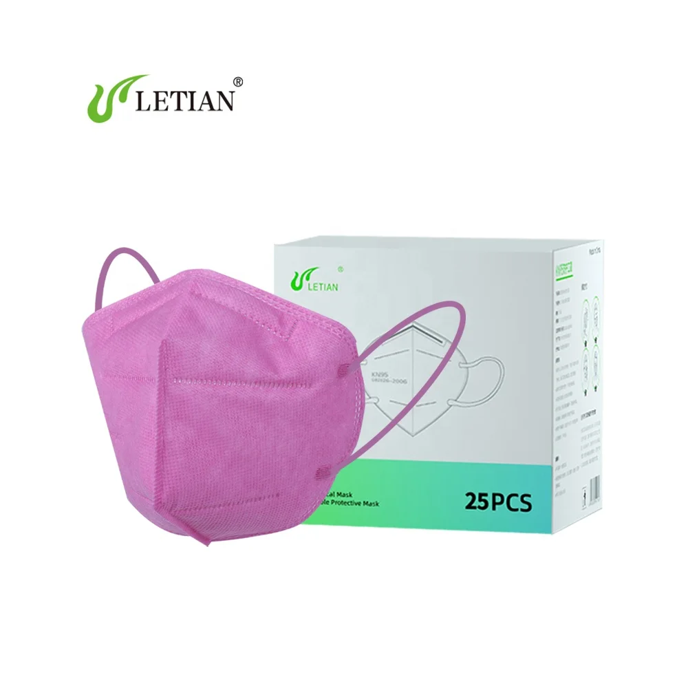 GB2626-2019 KN95 Adult Colorful Mask Individual pack Disposable KN95 Black Face mask