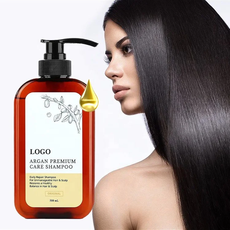 Оптовая продажа Собственная марка Травяной Шампунь против перхоти бесплатный образец натуральный шампунь с аргановым маслом Премиум для ухода за волосами